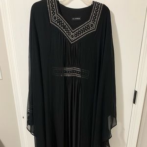 Black and silver caftan
